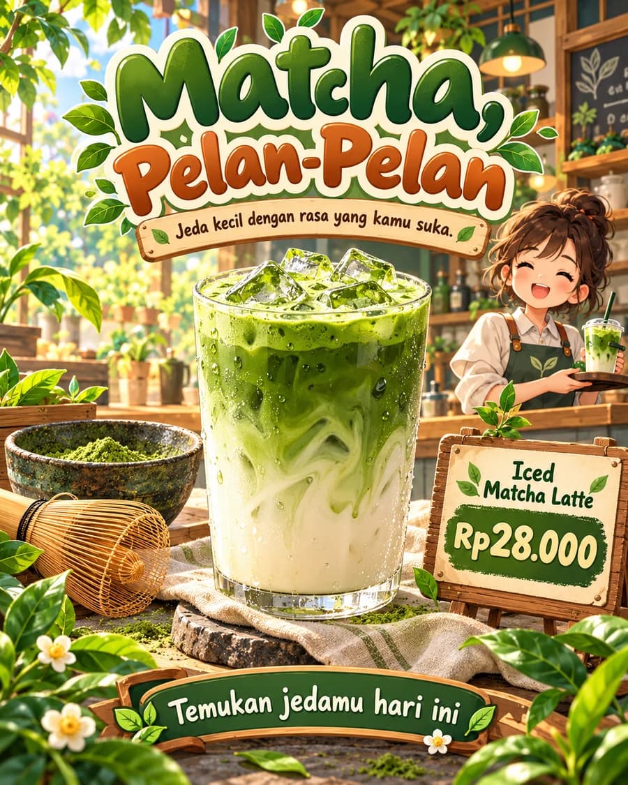 Contoh poster Matcha, Pelan-Pelan